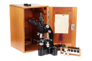 An Ernst Leitz Wetzlar, Dialux Trinocular Compound Microscope,