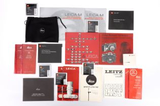 A Selection of Leica Literature & Accessories,