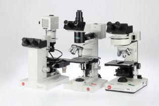 Collection of 3 Leitz Microscopes,