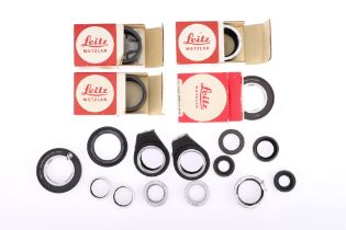 A Selection of Leitz Leica Adaptors, Tubes, & Rings,