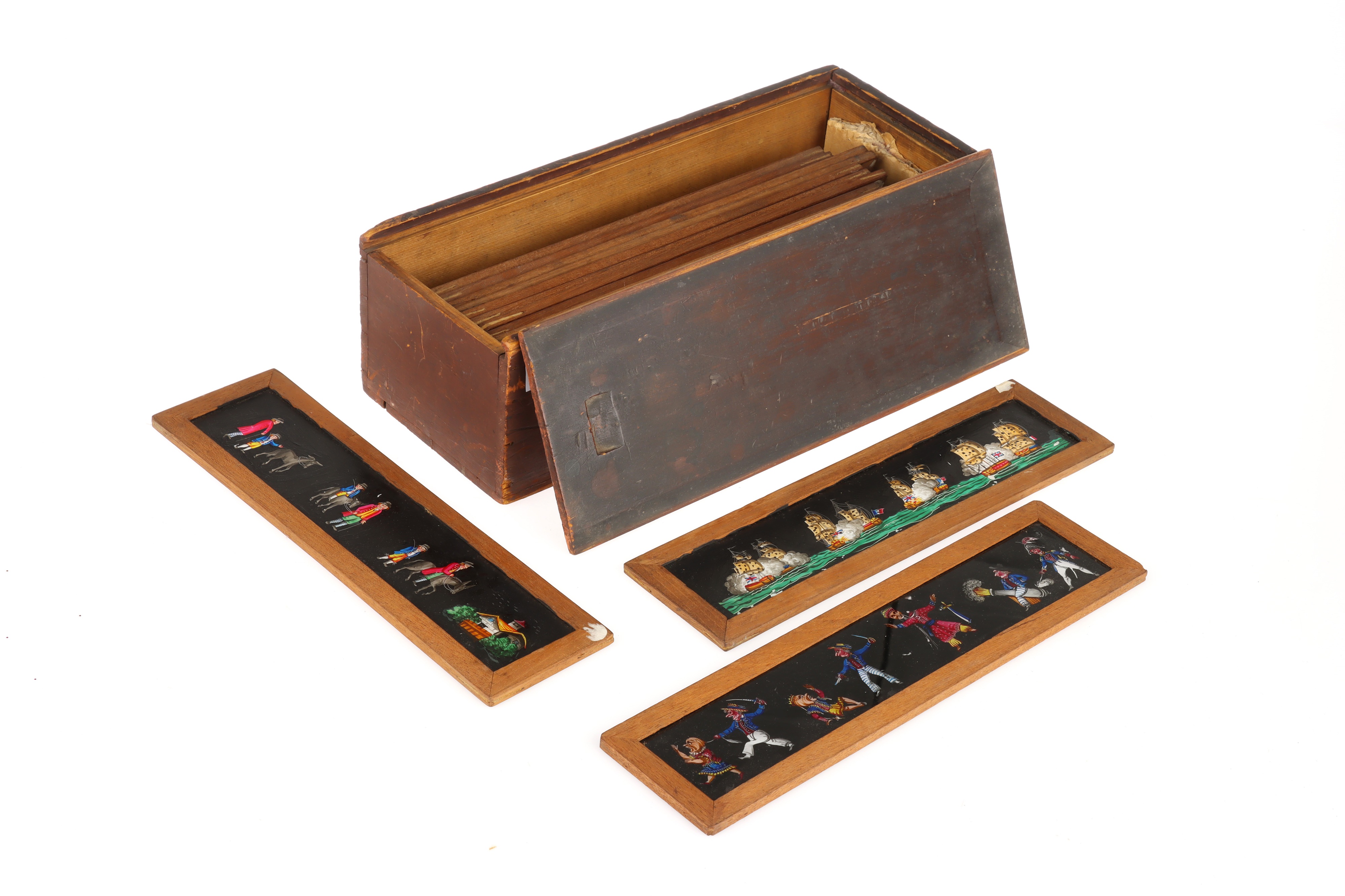 Collection of Cartoon Strip Magic Lantern Slides,