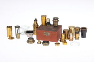 Small Collection of Brass Microscope Lenses,