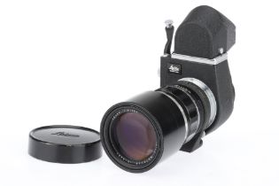 A Leitz Wetzlar Telyt f/4 200mm Lens with Visoflex III Viewfinder