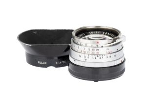 A Leitz Summilux f/1.4 35mm 'Steel Rim' Lens,