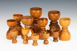 A Collection of Turned Apothecary's Boxwood Measures,