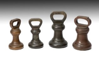 Collection of 4 Victorian Avoir Dupois Bell Weights,