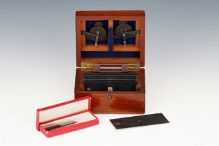 A Cased Set of Beck's Microscope Live Traps & Trough,