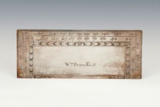 18th Century White Metal Protractor,