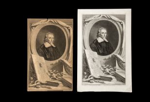 2 Folio Engravings of William Harvey M.D.,