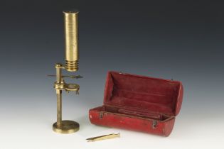 Georgian Pocket Brass Microscope,