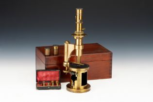A French Drum Microscope By Nachet,