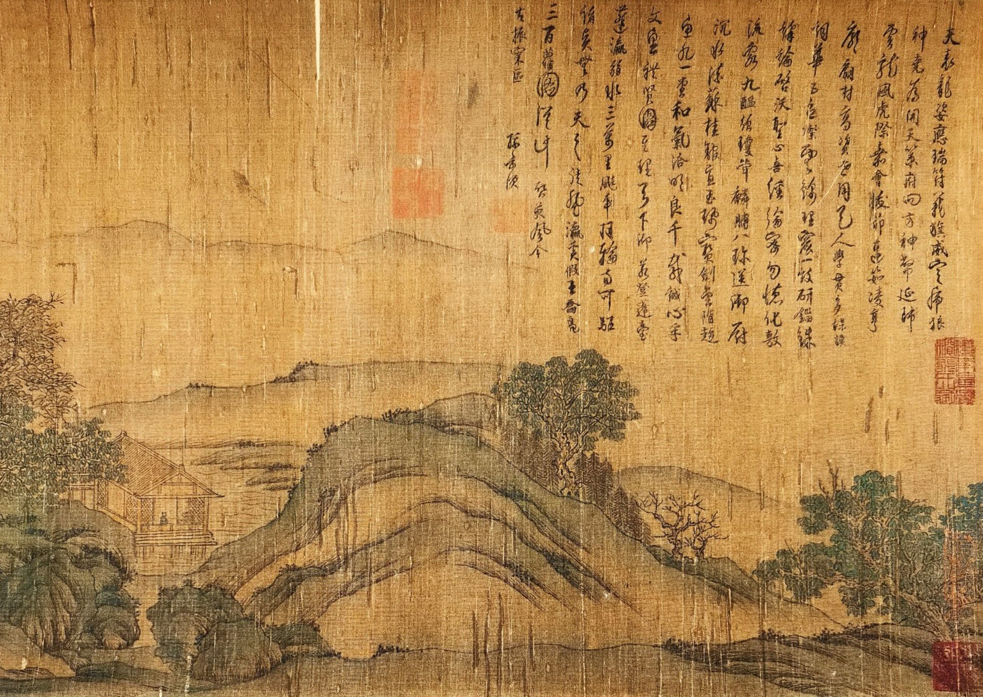 A Chinese Hand Scroll Painting By Tang Yin - Image 2 of 9