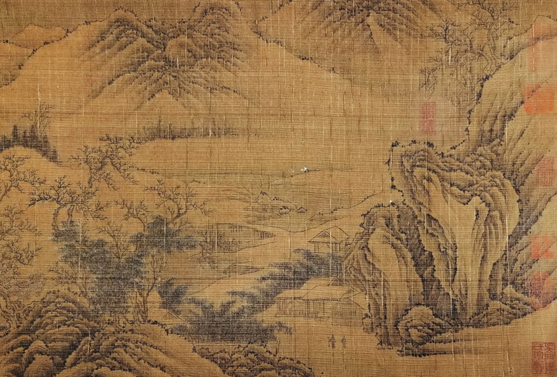 A Chinese Hand Scroll Painting By Jing Hao - Image 2 of 9