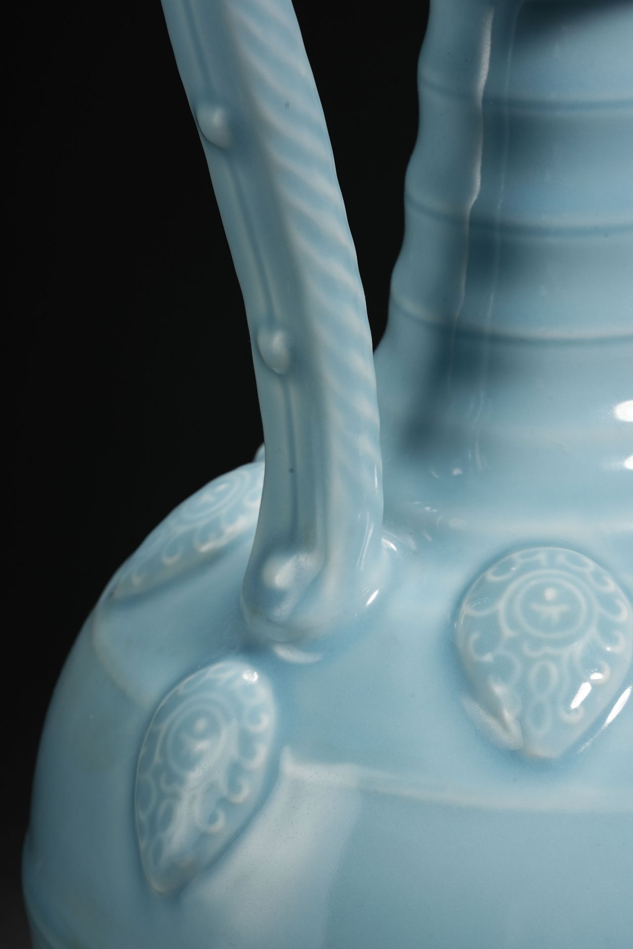 A Chinese Sky Blue Glaze Dragon Zun Vase - Image 7 of 13