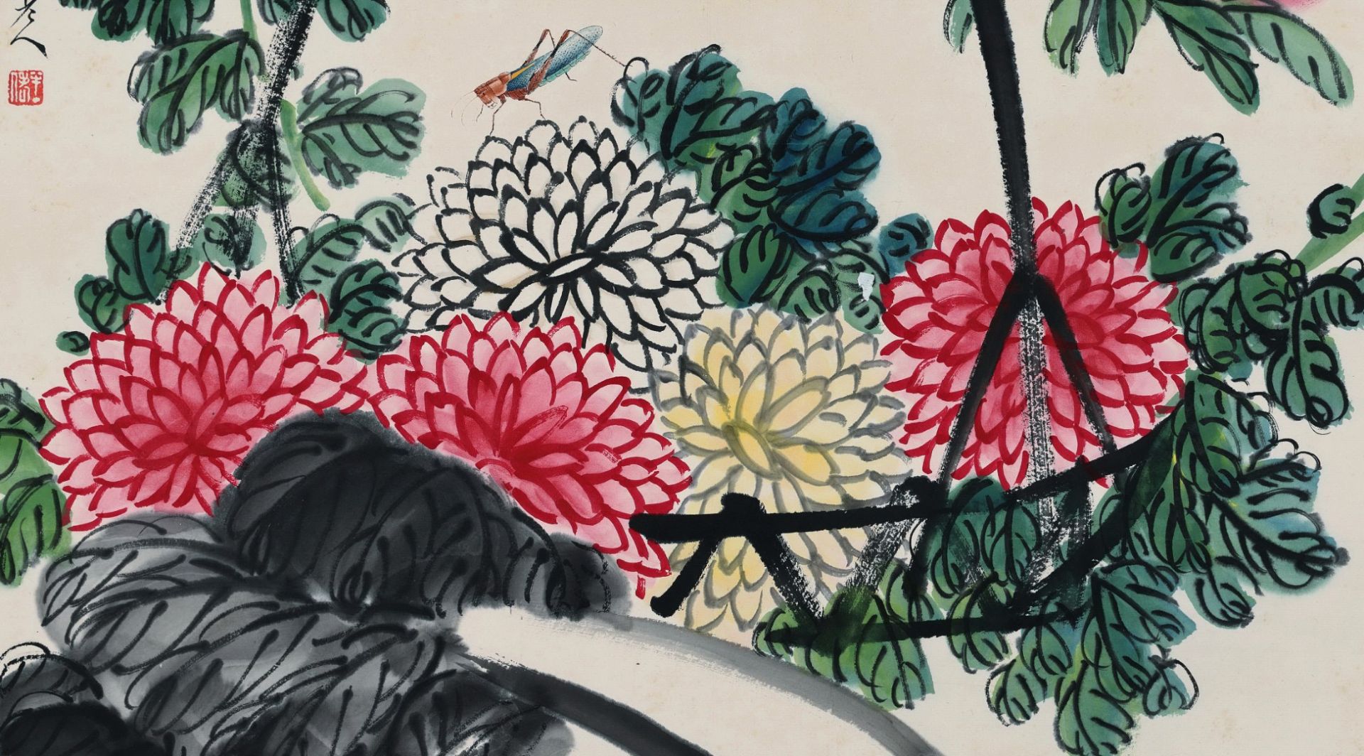 A Chinese Scroll Painting By Qi Baishi - Bild 4 aus 8