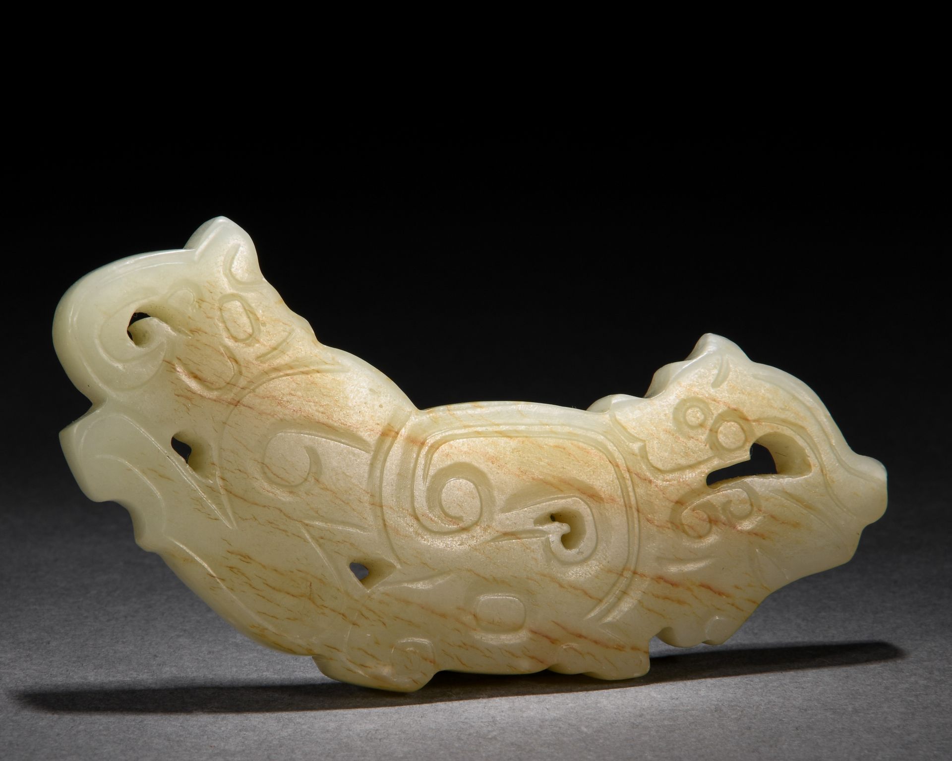 A Chinese Carved Jade Tiger Ornament - Image 3 of 7