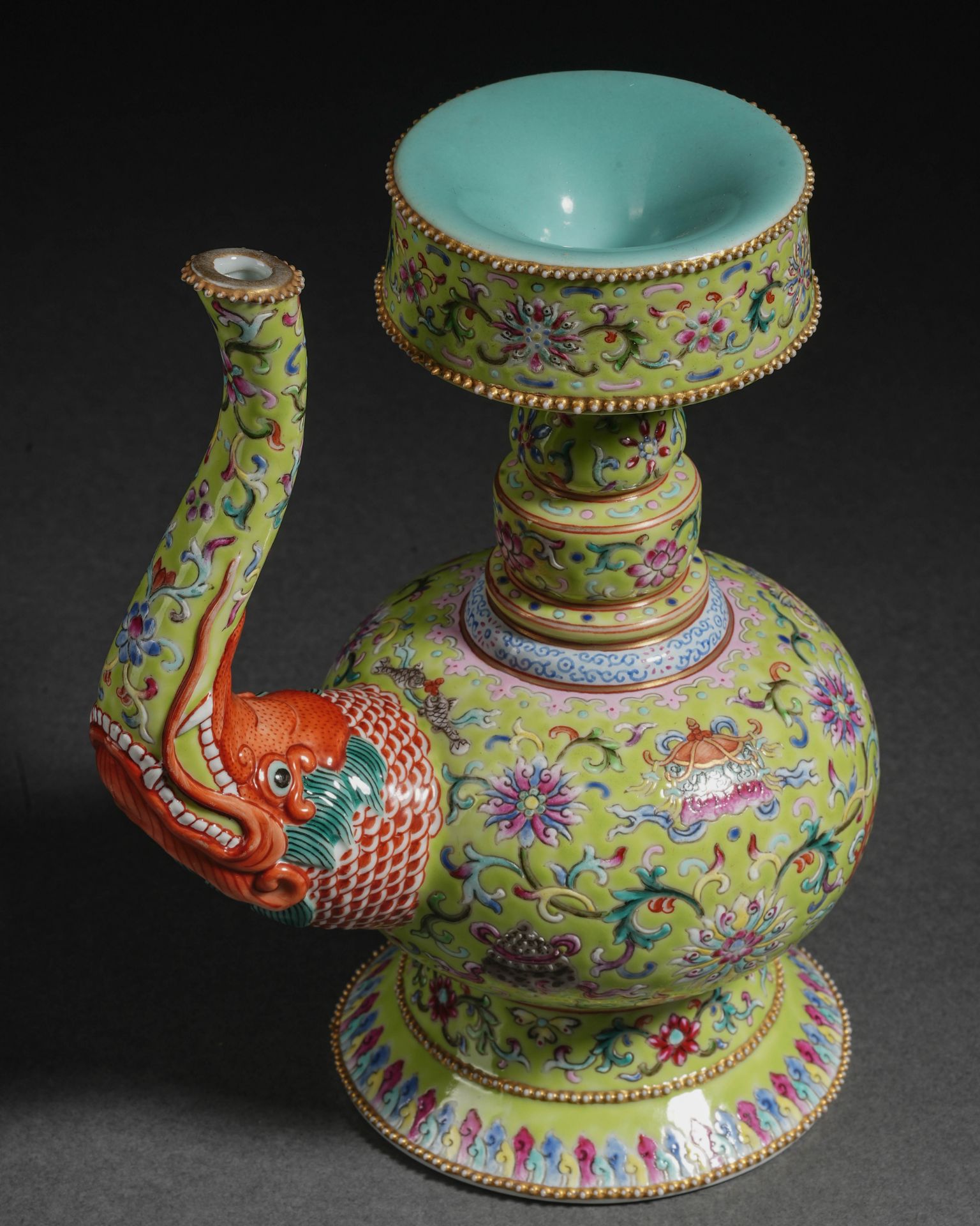 A Chinese Famille Rose and Gilt Bumpa Vase - Image 3 of 14