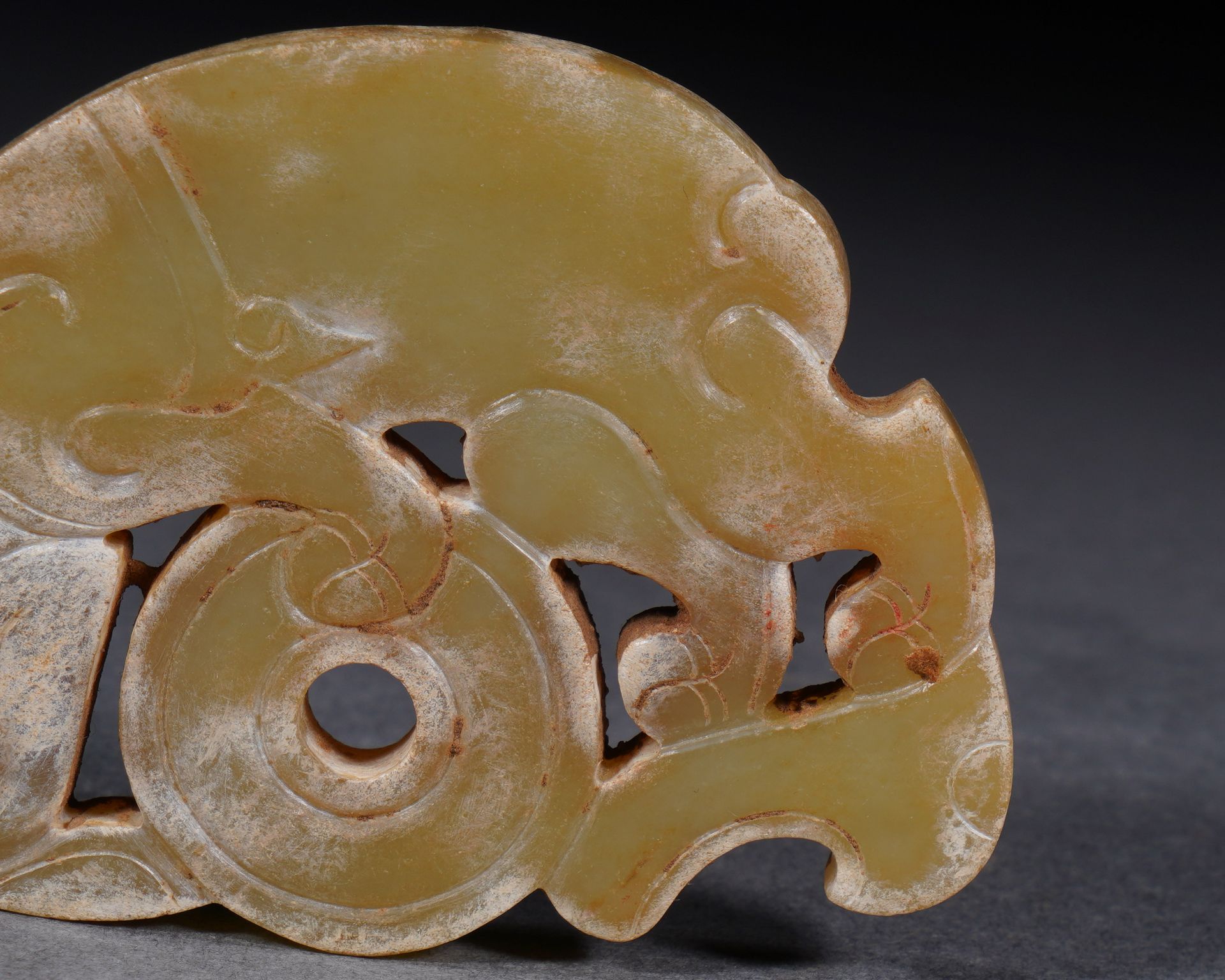 A Chinese Carved Jade Tiger Ornament - Image 7 of 10