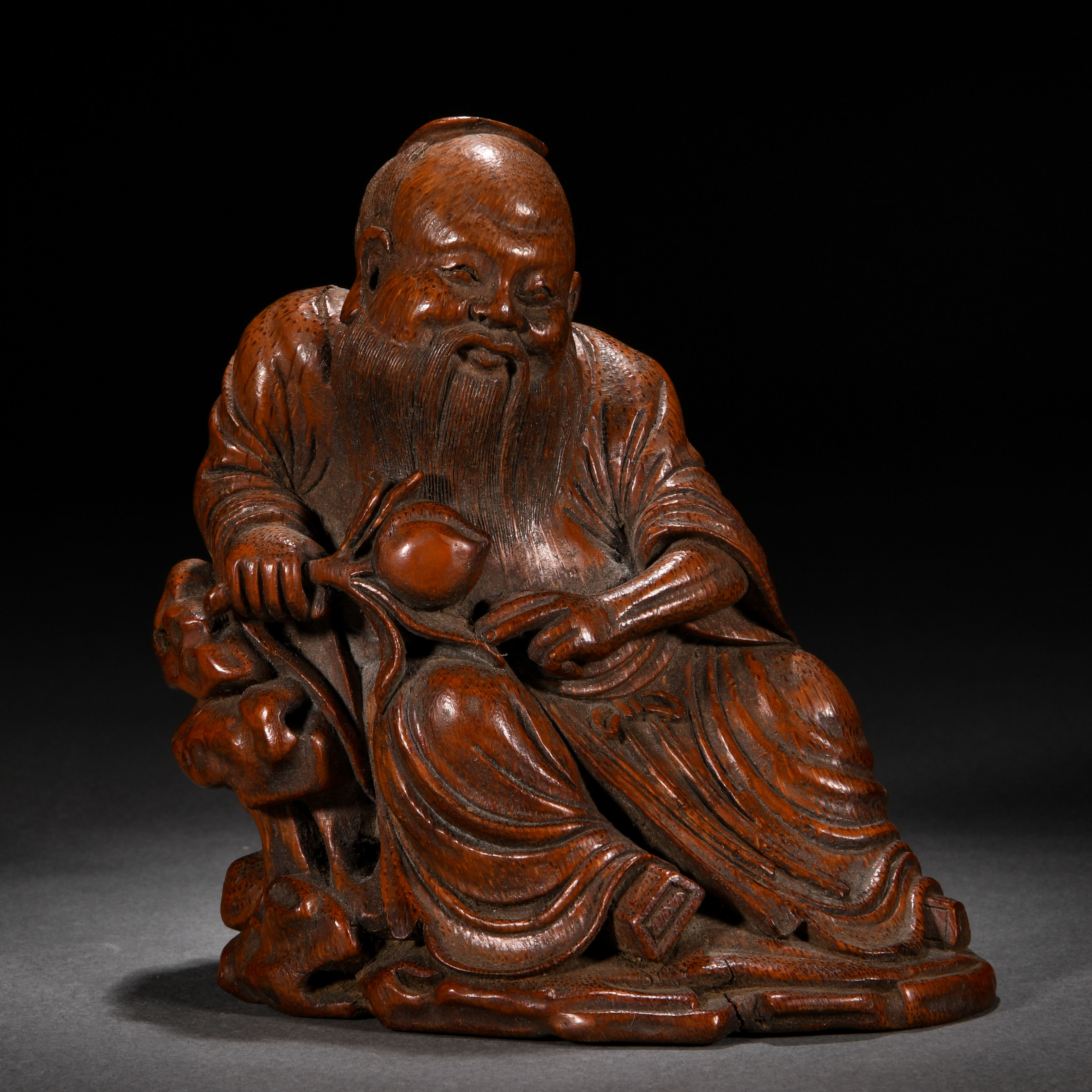 A Chinese Carved Bamboo Figure