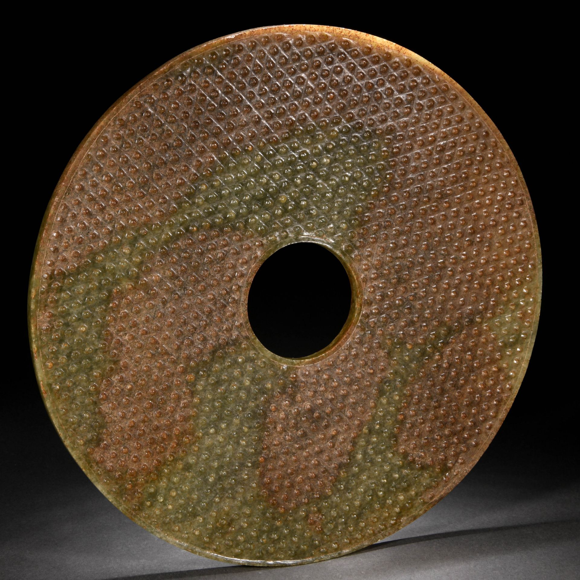 A Chinese Carved Jade Disc Bi - Image 6 of 9
