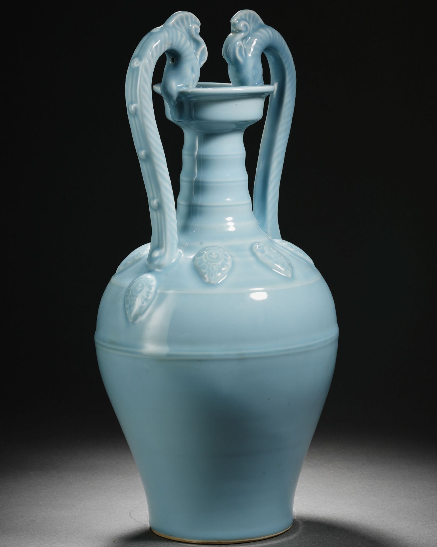 A Chinese Sky Blue Glaze Dragon Zun Vase - Image 5 of 13