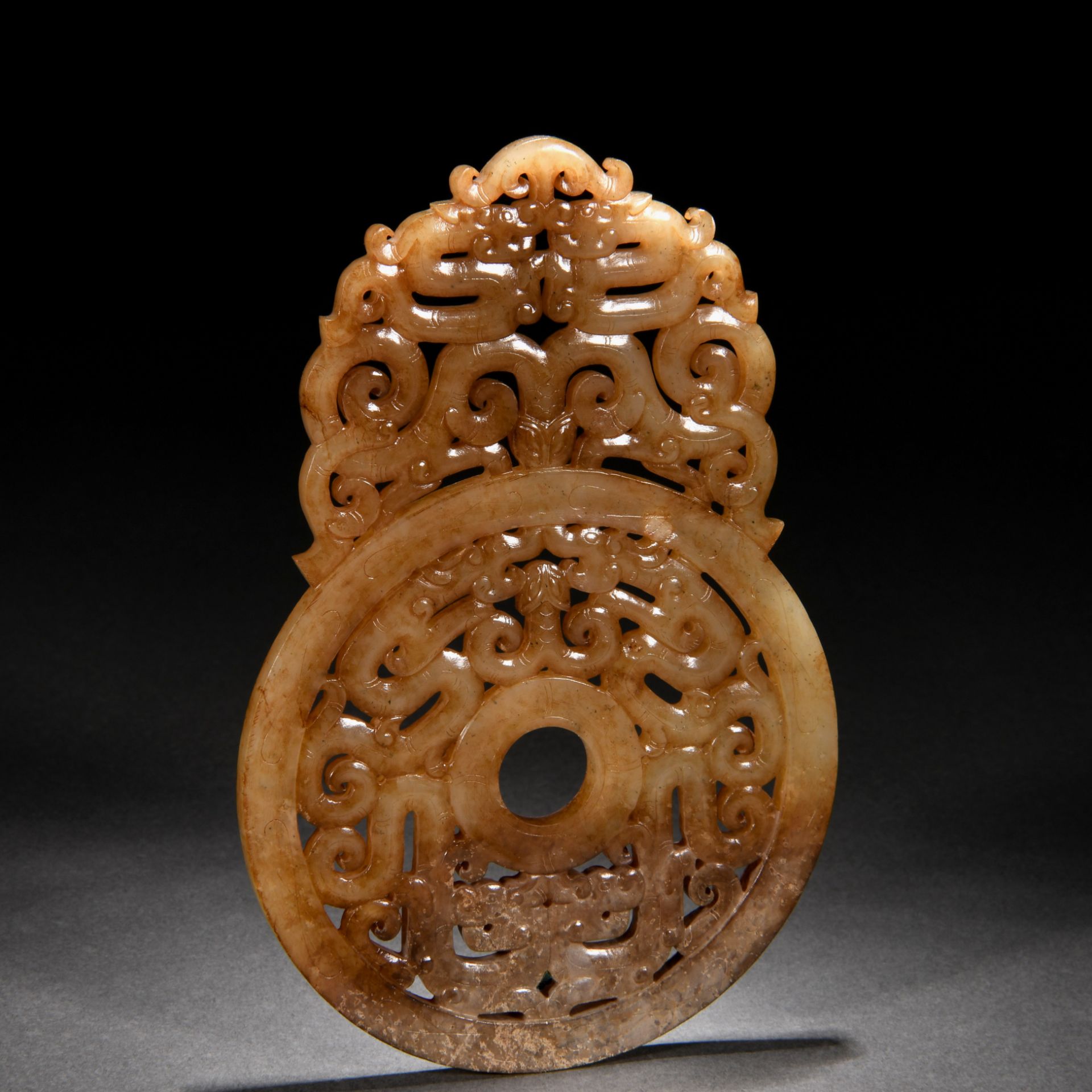A Chinese Carved Jade Disc Bi - Image 7 of 8