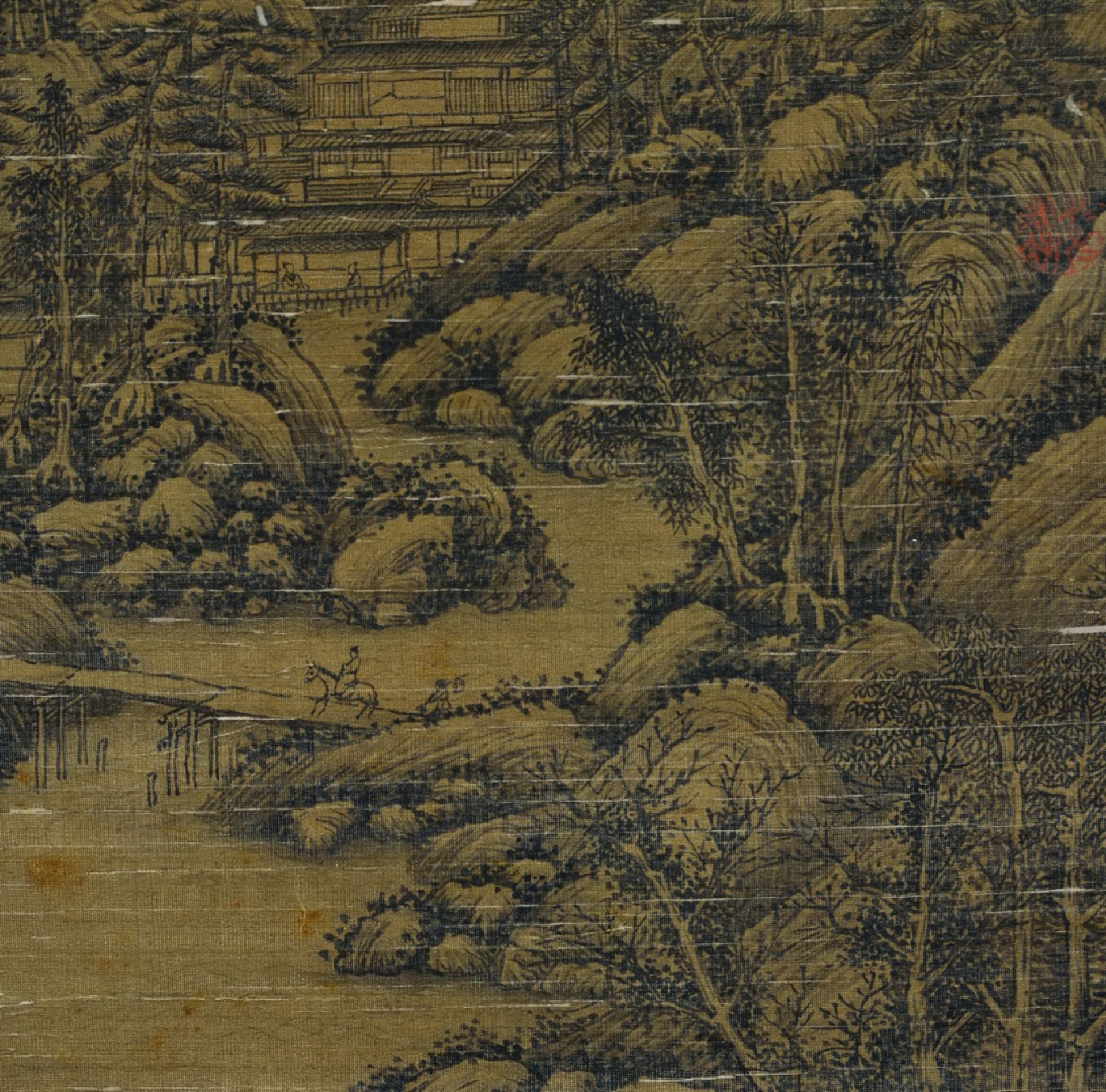 A Chinese Scroll Painting By Ju Ran - Image 4 of 13