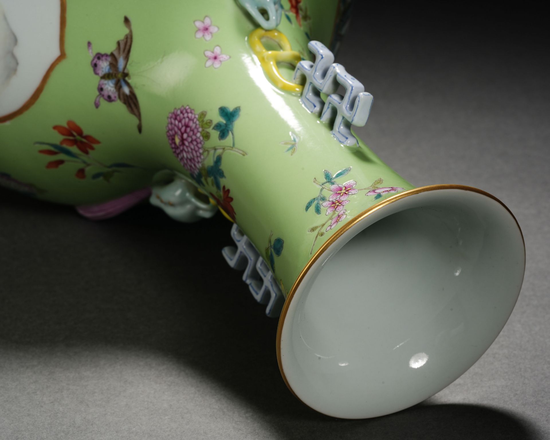 A Chinese Famille Rose Buffalo Vase - Image 6 of 11