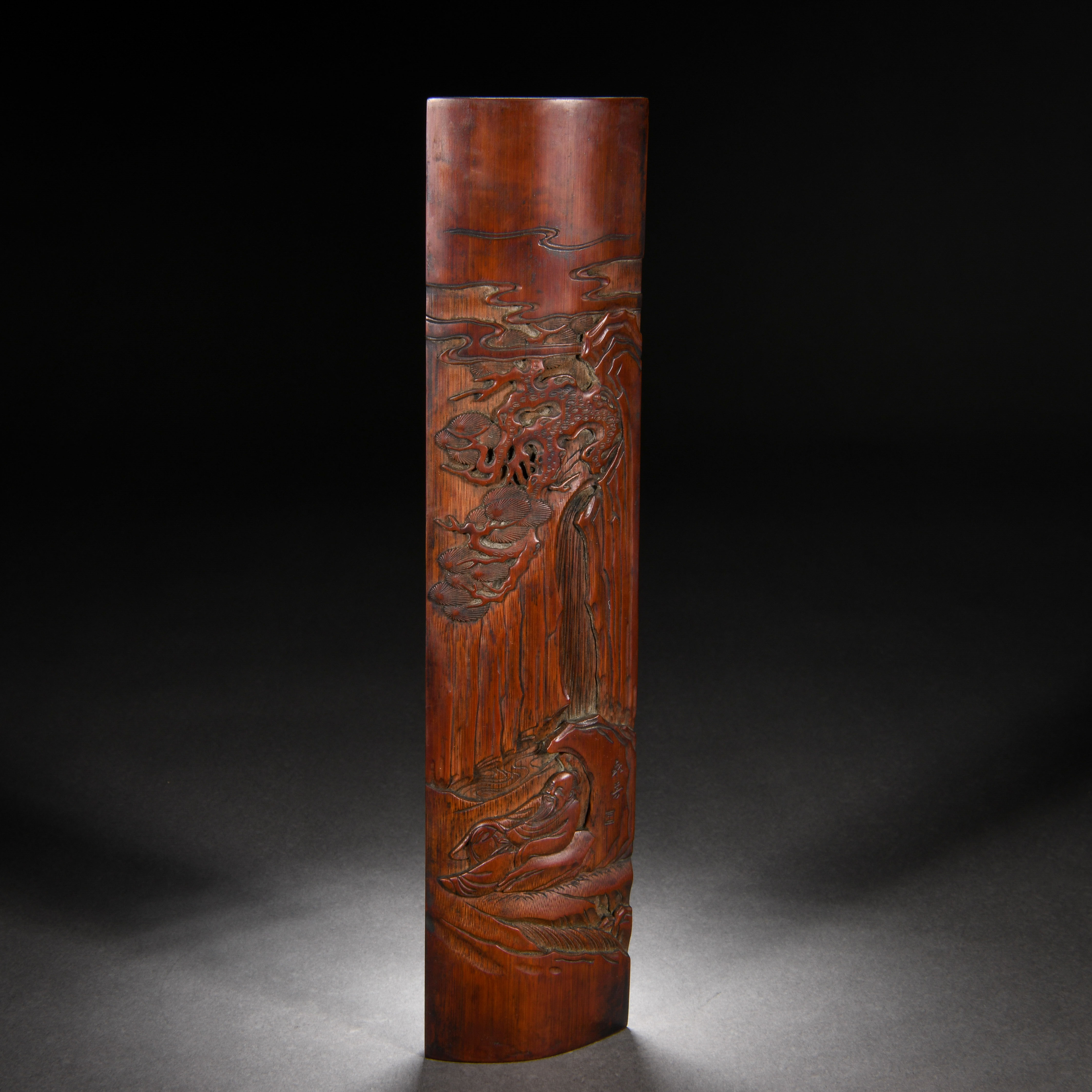 A Chinese Carved Bamboo Armrest - Image 2 of 8