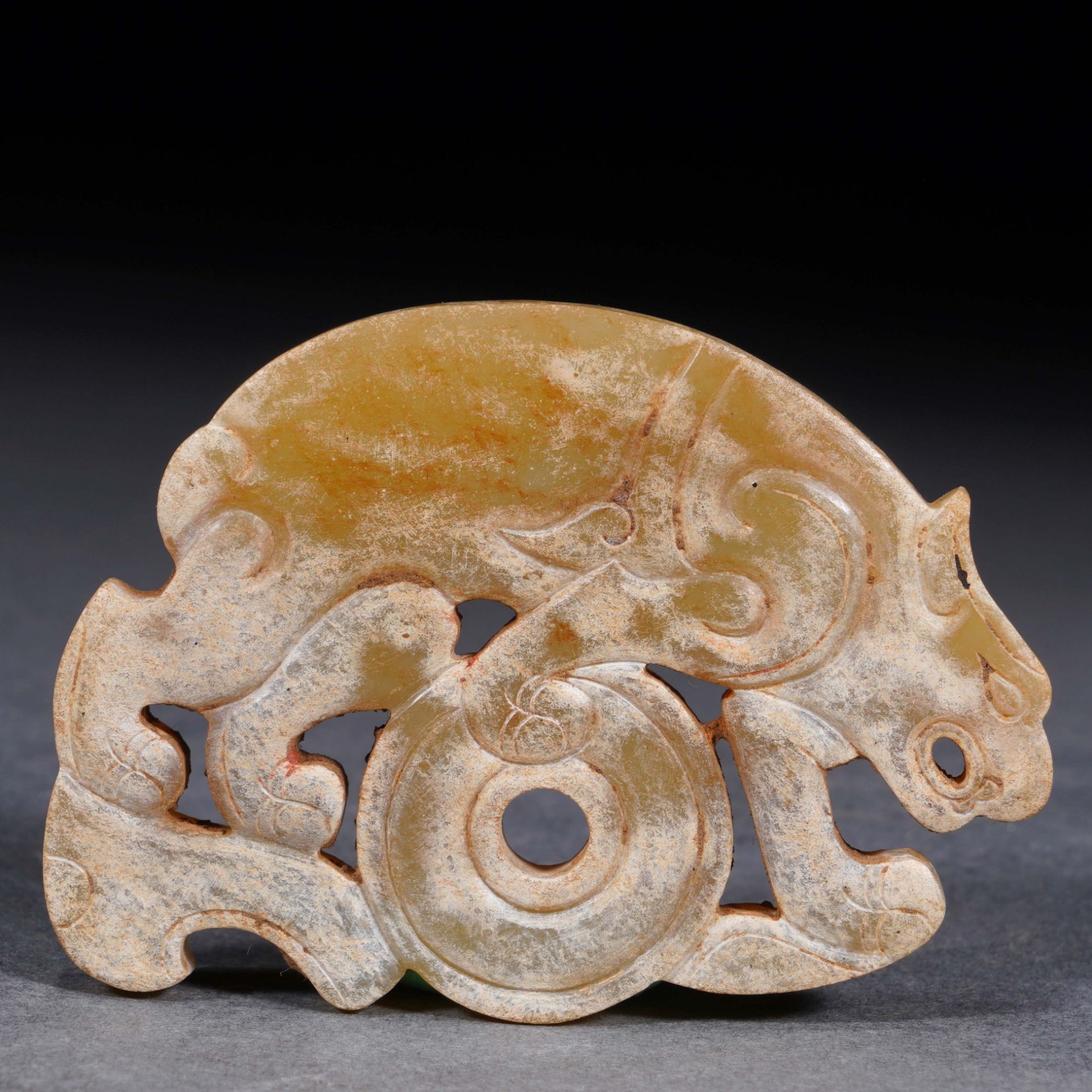 A Chinese Carved Jade Tiger Ornament