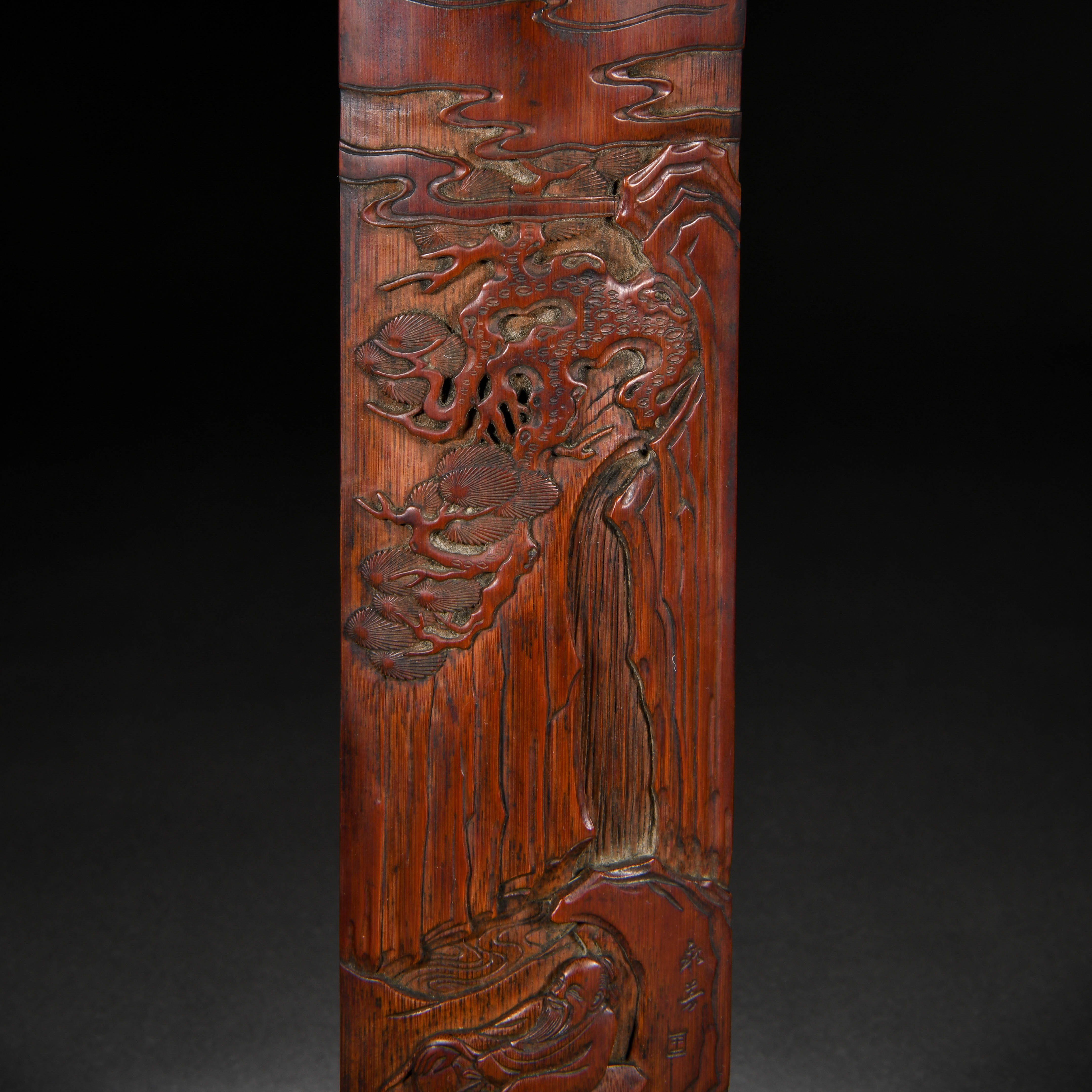 A Chinese Carved Bamboo Armrest - Image 3 of 8