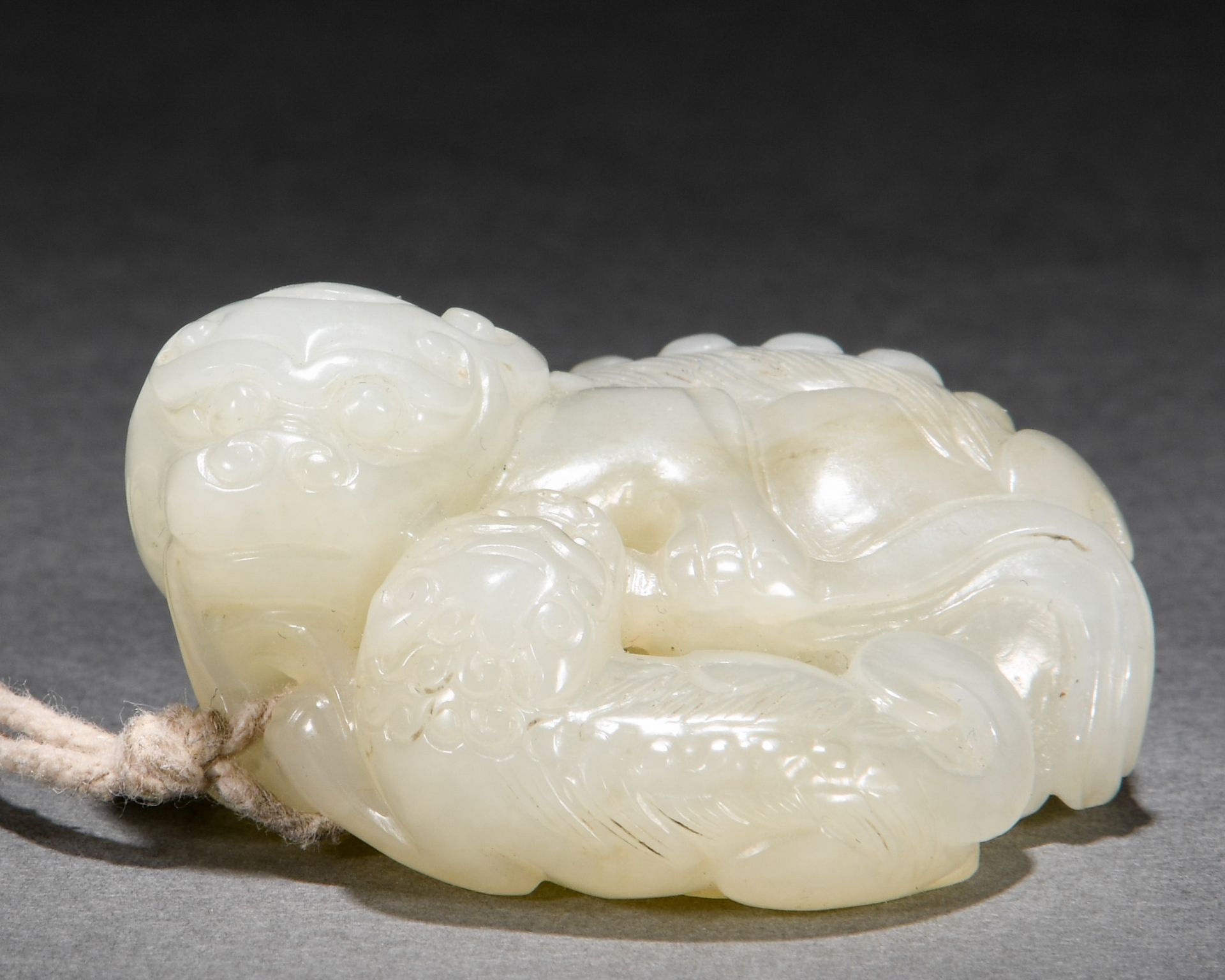 A Chinese Carved White Jade Beast