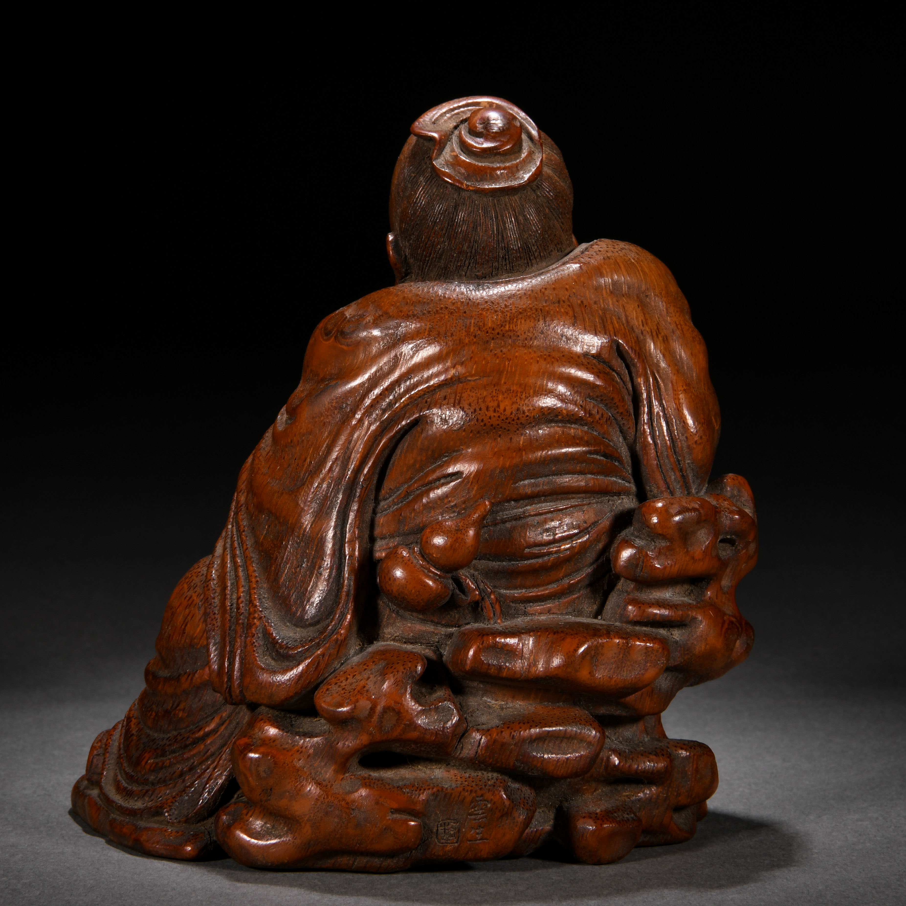 A Chinese Carved Bamboo Figure - Image 5 of 7