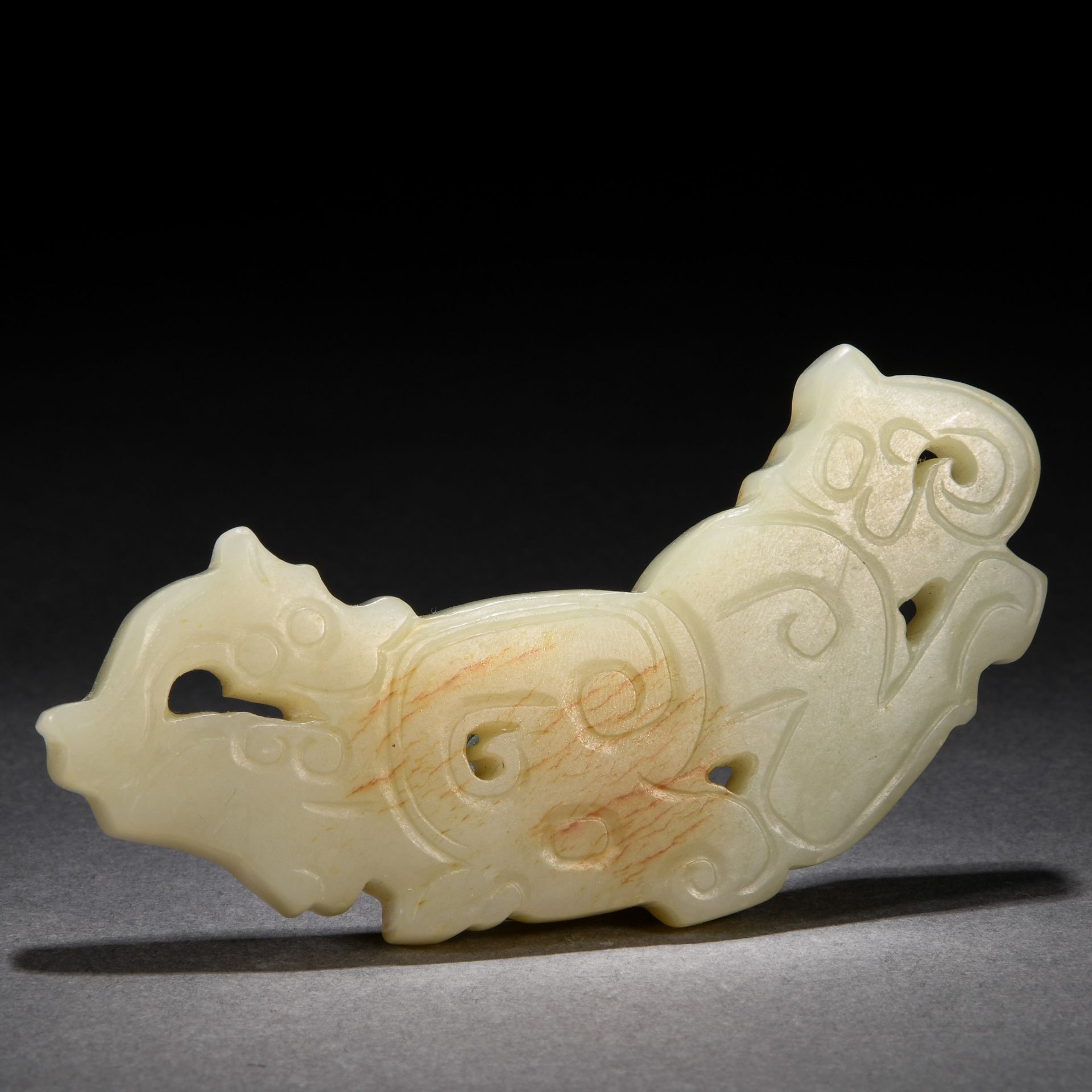 A Chinese Carved Jade Tiger Ornament