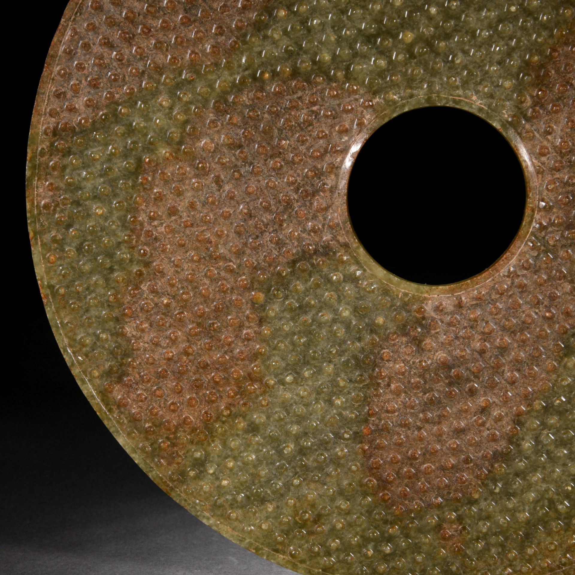 A Chinese Carved Jade Disc Bi - Image 5 of 9