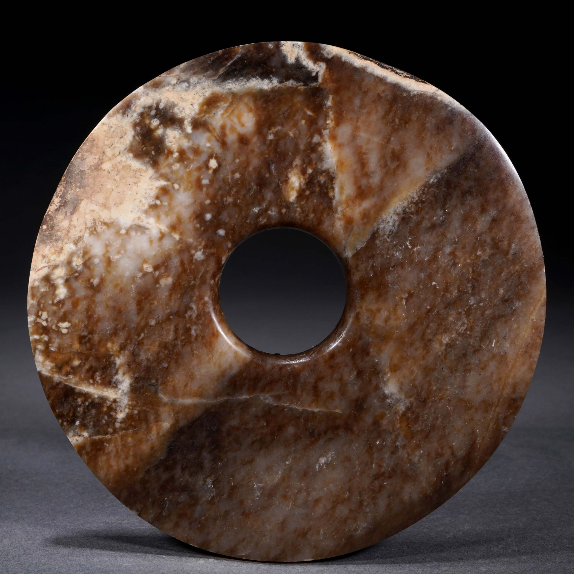 A Chinese Carved Jade Disc Bi