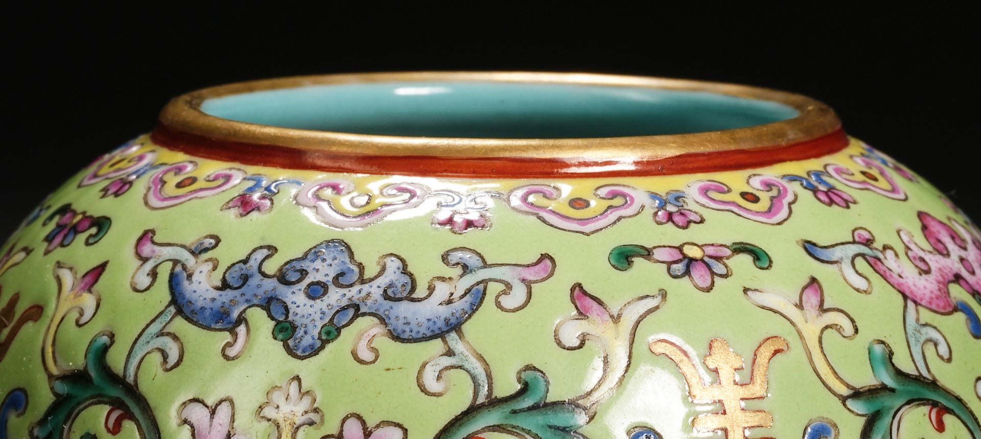 A Chinese Famille Rose Lotus Scrolls Waterpot - Image 2 of 12