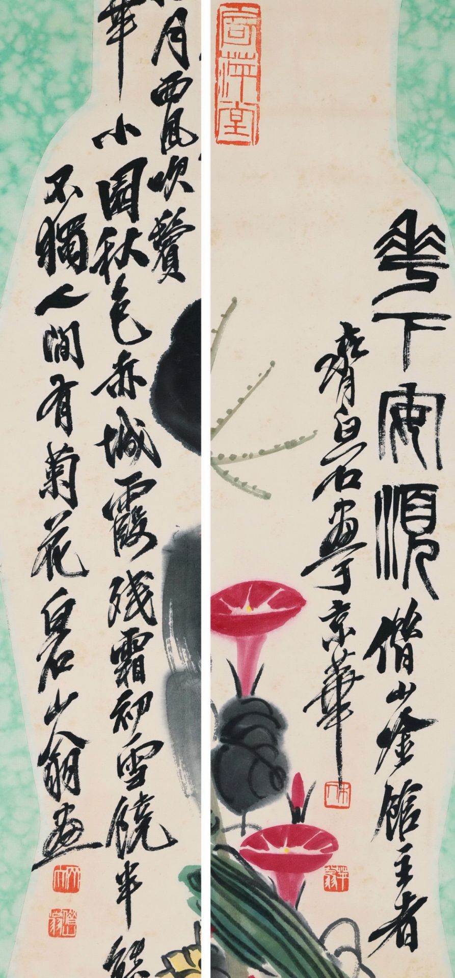 Six Pages of Chinese Scroll Painting By Qi Baishi - Bild 8 aus 9