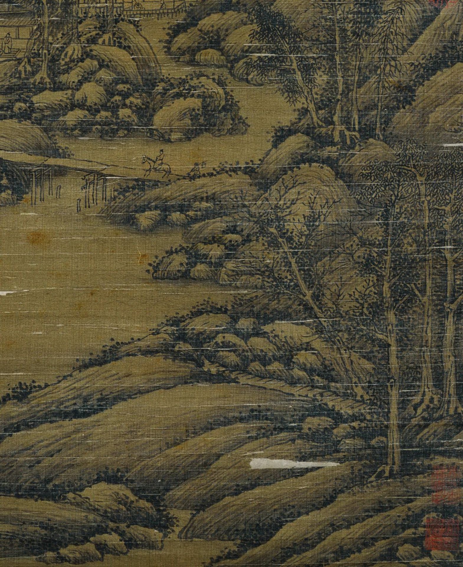 A Chinese Scroll Painting By Ju Ran - Image 5 of 13