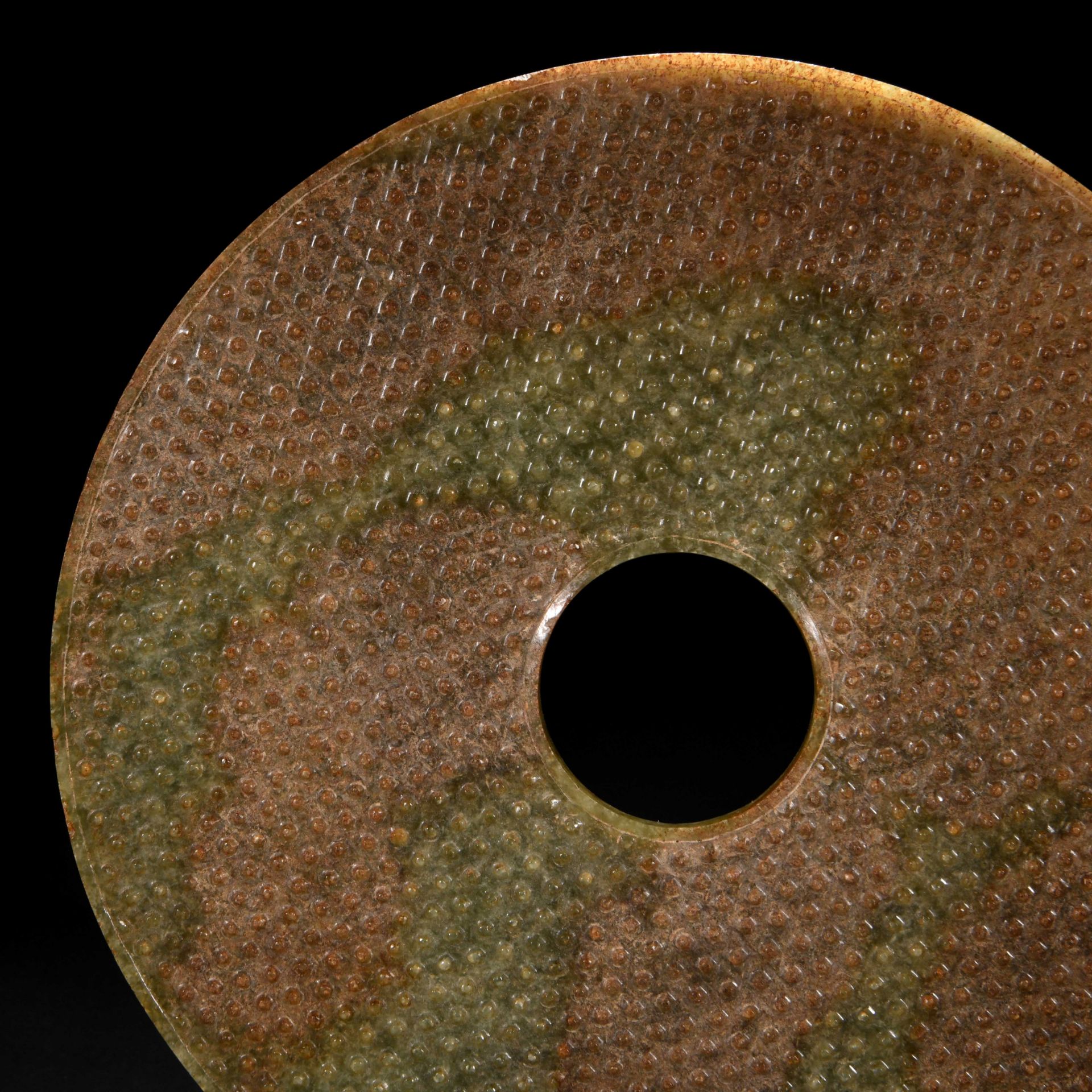 A Chinese Carved Jade Disc Bi - Image 2 of 9
