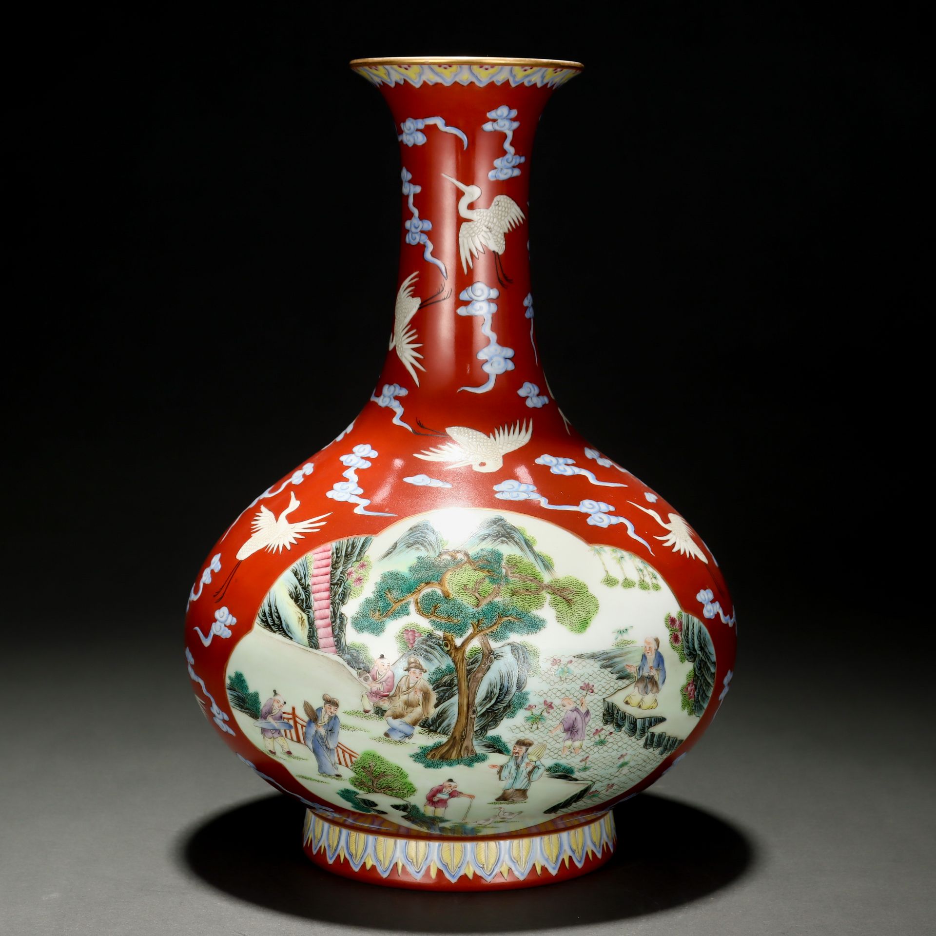 A Chinese Famille Rose Figural Story Vase - Image 3 of 9