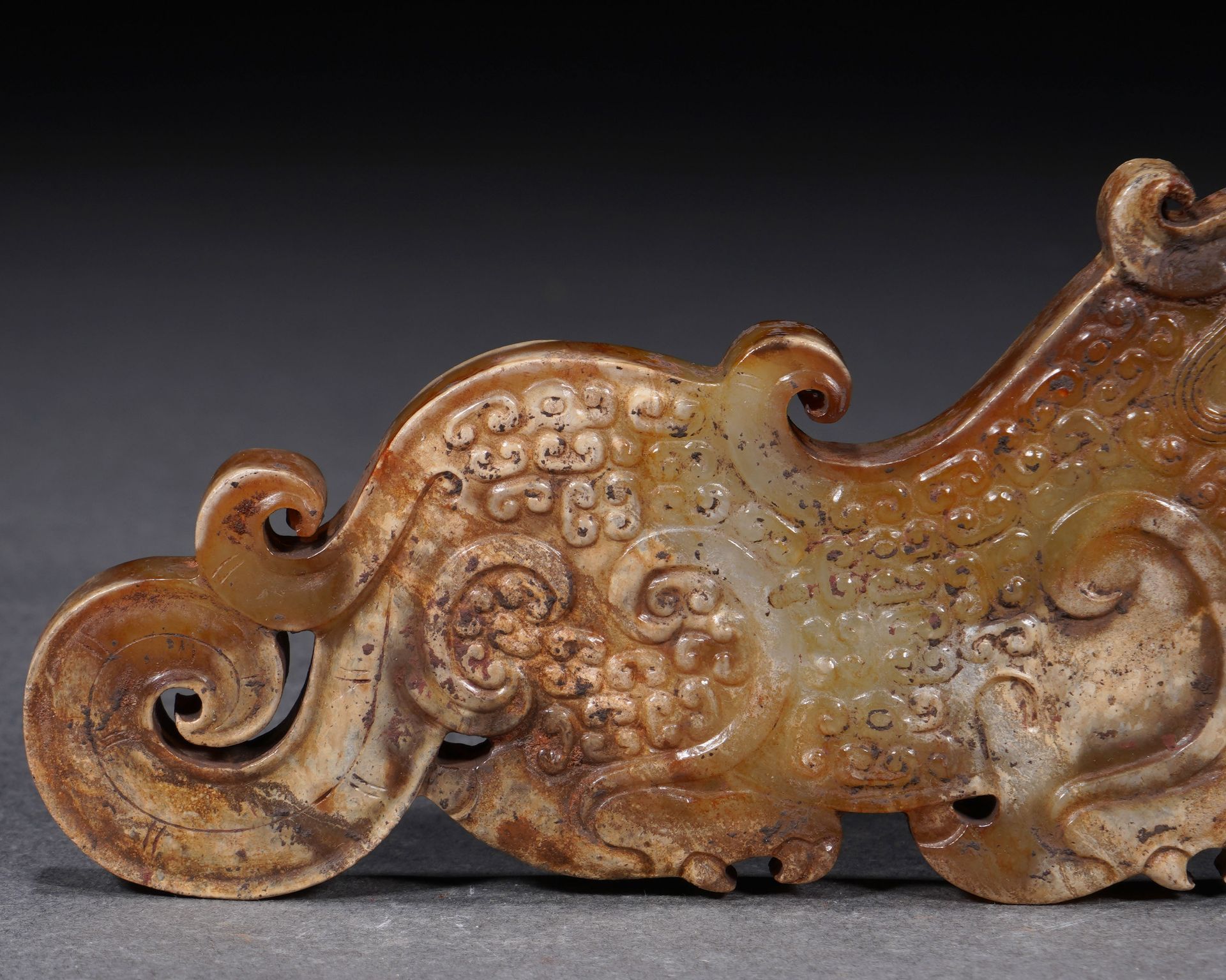 A Chinese Jade Tiger-Form Pendant - Image 3 of 11