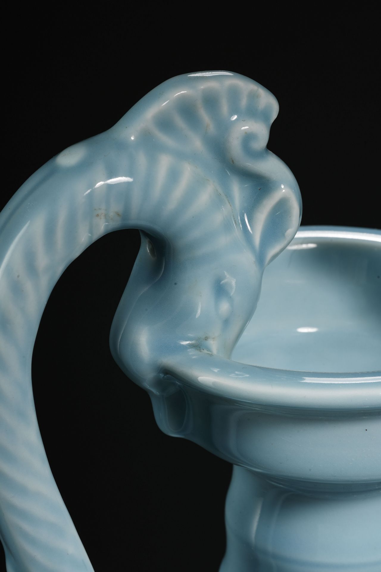 A Chinese Sky Blue Glaze Dragon Zun Vase - Image 6 of 13