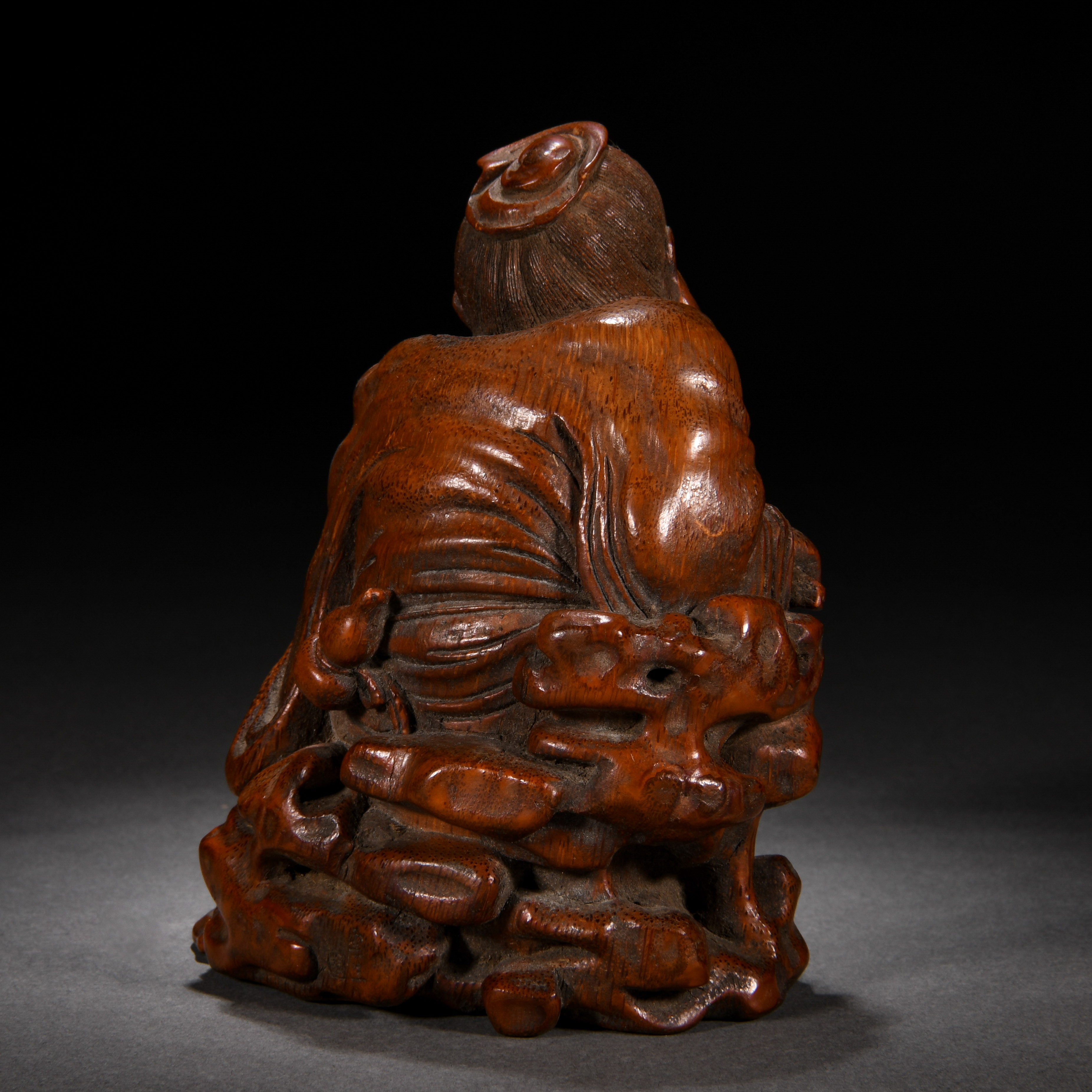 A Chinese Carved Bamboo Figure - Image 6 of 7
