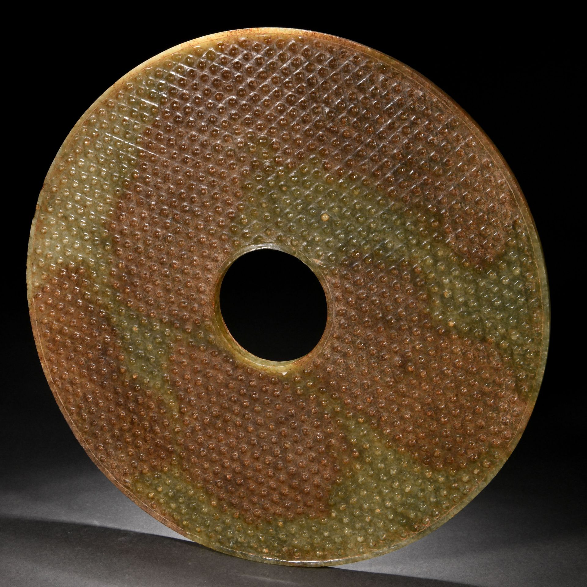 A Chinese Carved Jade Disc Bi - Image 7 of 9