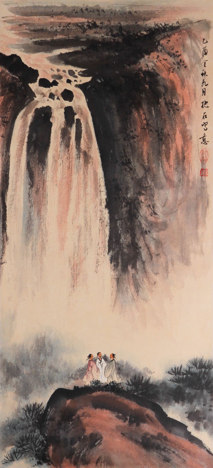 A Chinese Scroll Painting By Fu Baoshi