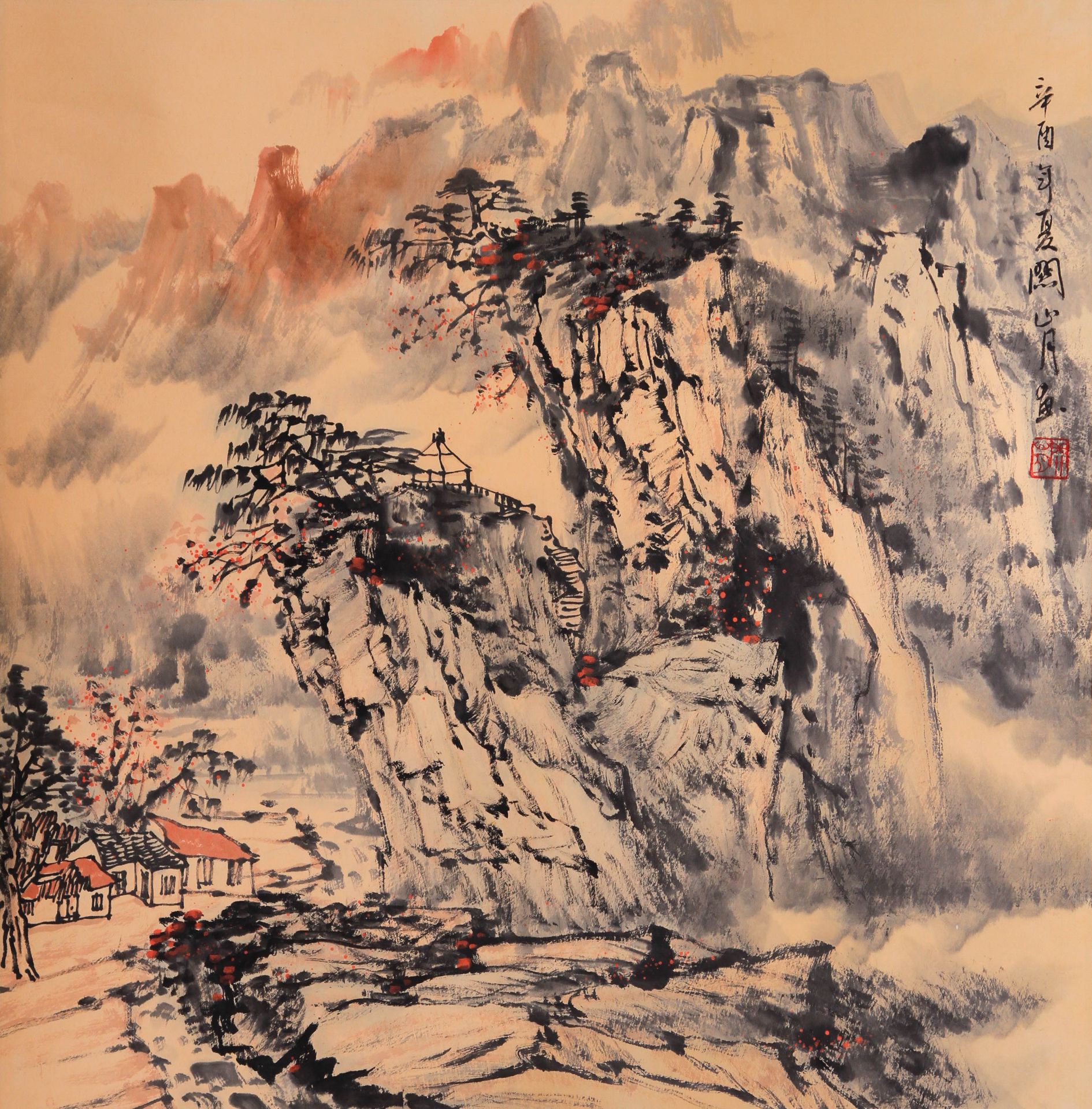 A Chinese Scroll Painting By Guan Shanyue