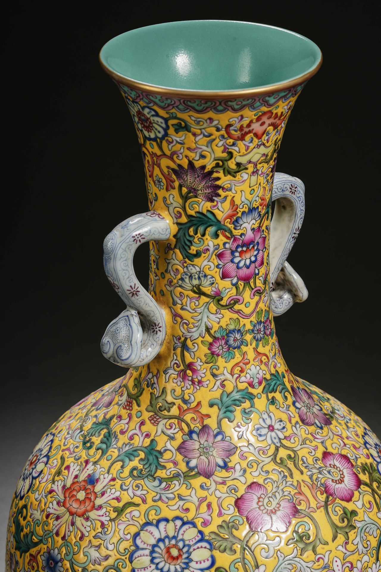 A Chinese Famille Rose and Gilt Baluster Vase - Image 5 of 14