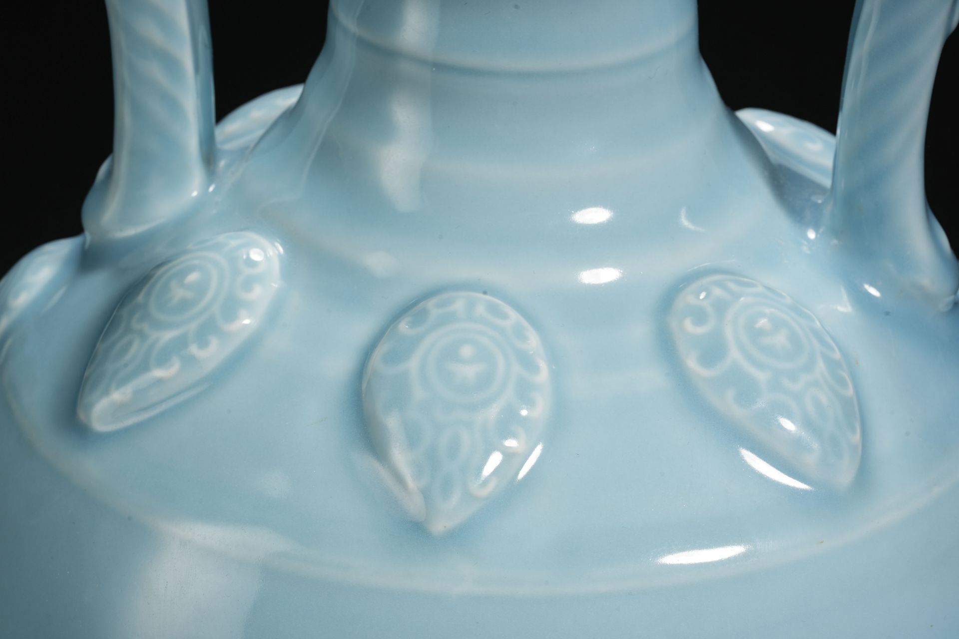 A Chinese Sky Blue Glaze Dragon Zun Vase - Image 3 of 13