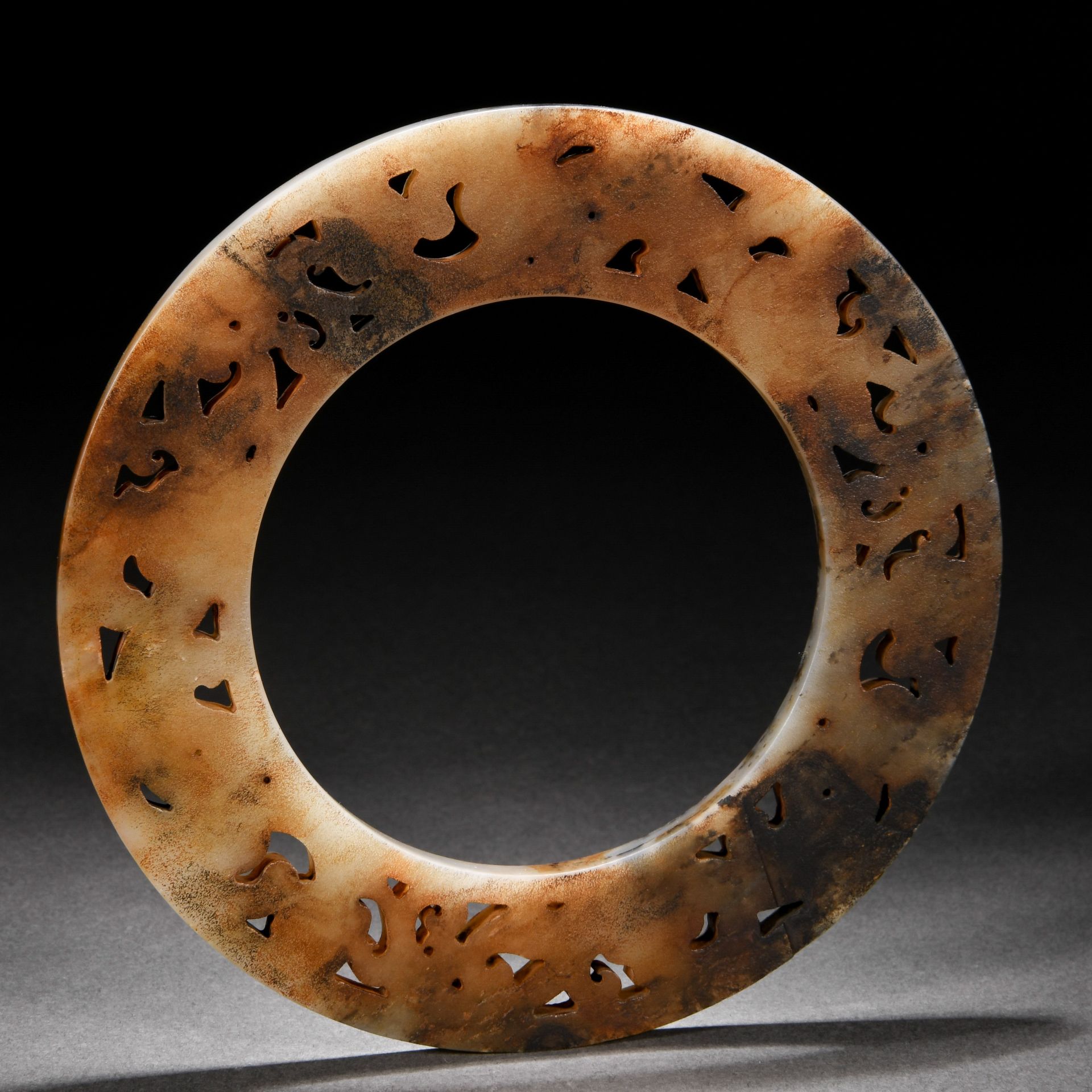 A Chinese Carved Jade Disc Bi - Image 5 of 8